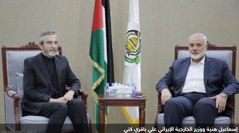 هنية لوزير خارجية إيران: إسرائيل فشلت في حرب غزة