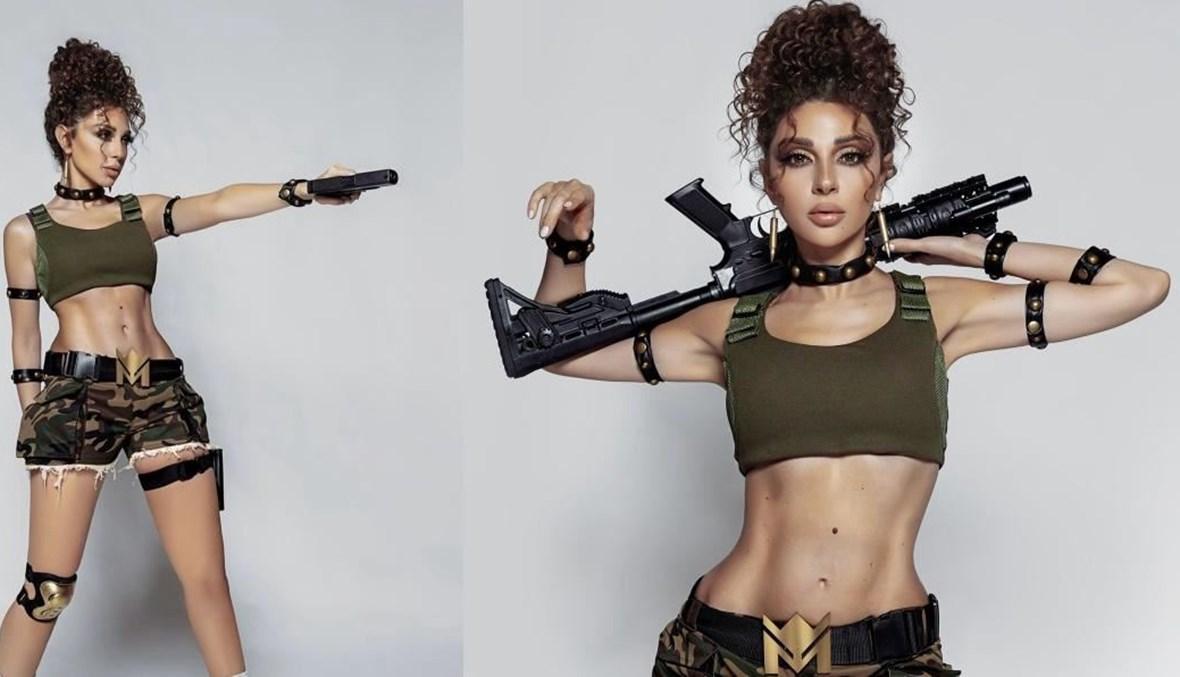 ميريام فارس مغرية بملابس المحارب في تعاون مع "ببجي موبايل"