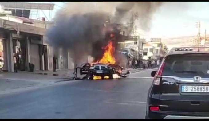 بالفيديو والصور - استهداف قيادي في الجماعة الاسلامية في البقاع!