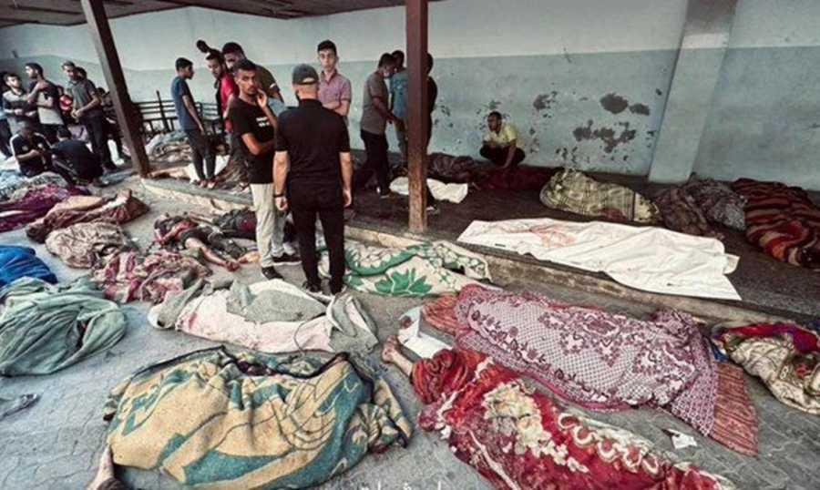 قصف مدرسة في غزة يودي بحياة أكثر من 100 فلسطيني وإسرائيل: مخبأ لإرهابيي حماس