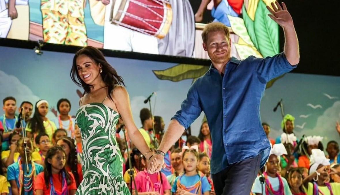 ميغان ماركل في كولومبيا برفقة الأمير هاري ونمط الأزهار غلب على إطلالاتها