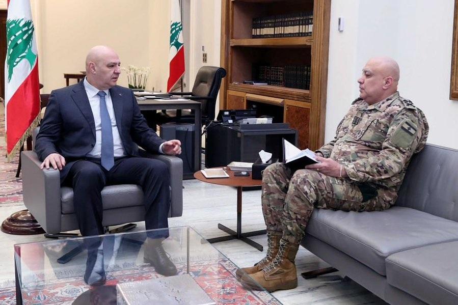 الرئيس عون يطلب من قائد الجيش بالإنابة الاطّلاع على الوضع ميدانياً في الجنوب