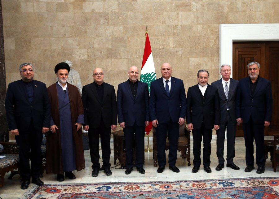 عون أمام الوفد الايراني: لبنان تعب من حروب الآخرين.. قاليباف: ندعم لبنان حكومةً وشعباً وعراقجي: التشييع سيبيّن للعالم أن المقاومة حيّة