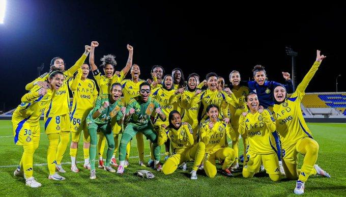 احتفال خاص من رونالدو بعد فوز النصر للسيدات بالدوري السعودي