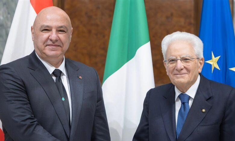 الرئيس عون يلتقي الرئيس الإيطالي وميلوني في روما: مشاركة لبنان بالقداس الأول للبابا لاوون 14 ليست بروتوكولية