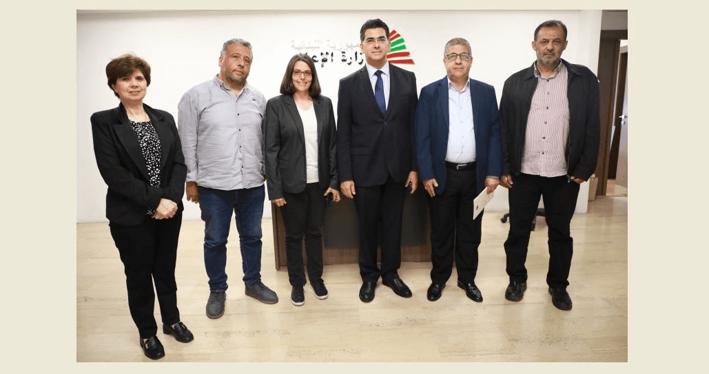 مرقص يستقبل وفدا من مجلس نقابة الإعلام المرئي والمسموع
