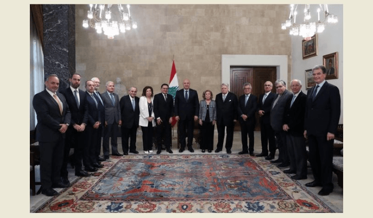 عون بحث مع الدويهي تنفيذ الـ 1701: ‏الثقة بلبنان بدأت تعود تدريجياً