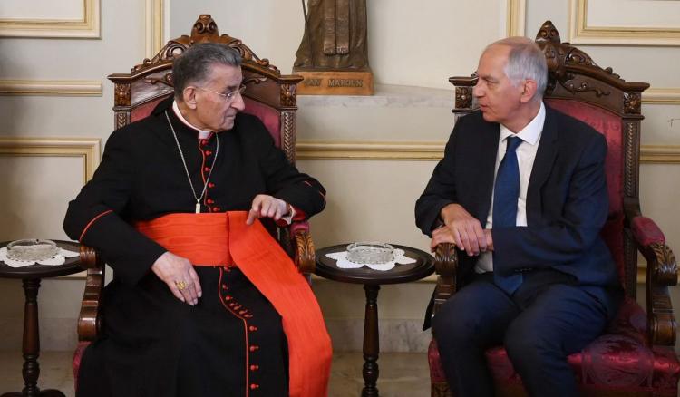 الراعي يستقبل ماغرو: دعم فرنسي للبنان ومواكبة لتطورات الصراع الإيراني - الإسرائيلي