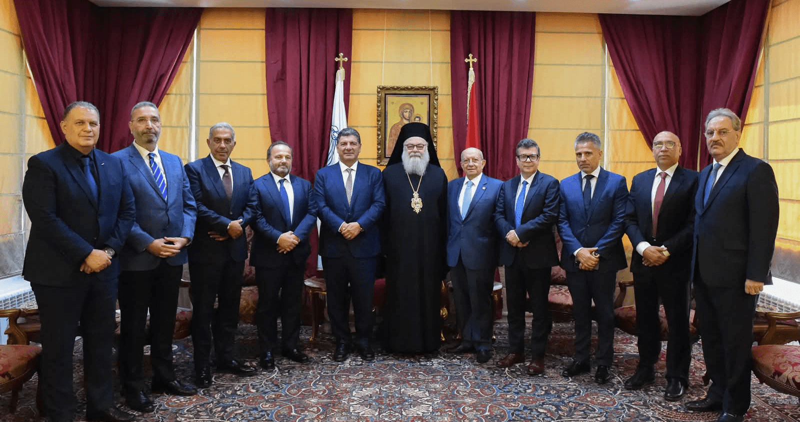 يوحنا العاشر يستقبل بهاء الحريري على رأس وفد