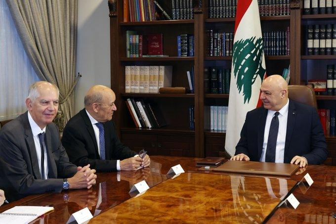 لودريان: خطوات لبنان تشجع الدعم الخارجي..عون: وقف الاعمال العدائية يساعد على استكمال الخطة الأمنية