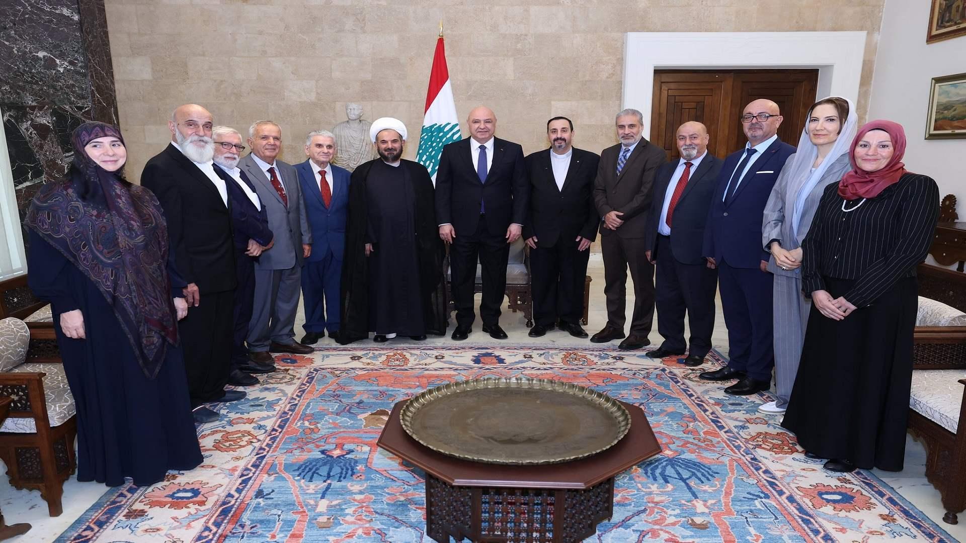 عون: المشاكل تحل بالحوار.. موسى: ناقشنا الوضع في لبنان والاعتداءات الاسرائيلية