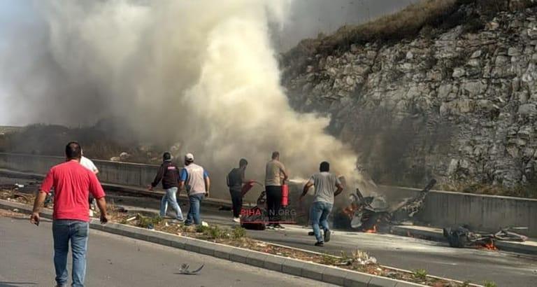جريح في غارة على سيارة في كفردجال ونسف منزل في ميس الجبل