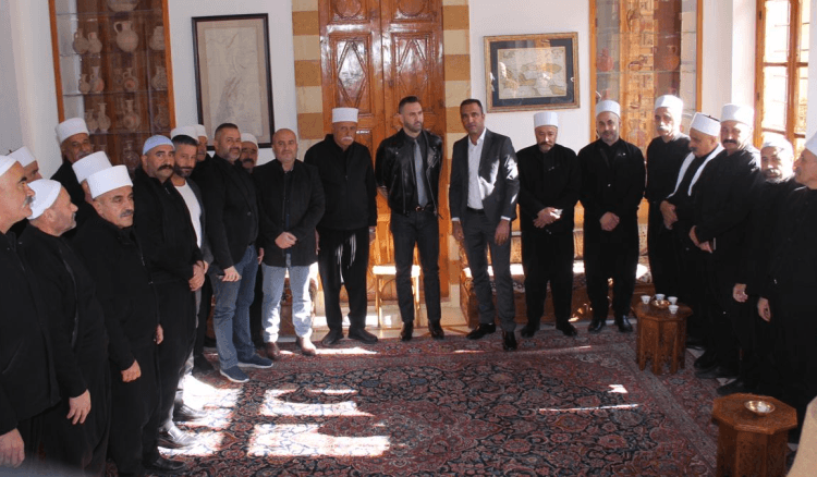 جنبلاط التقى وفدين من الجبهة الديمقراطية لتحرير فلسطين والمجلس الإسلامي العلوي