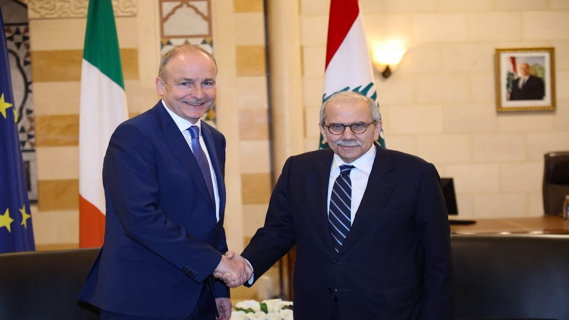 سلام يستقبل رئيس وزراء إيرلندا ويبحث في العلاقات والأوضاع جنوبا
