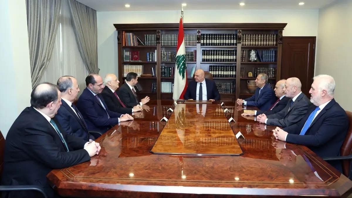 الرئيس عون يستقبل كرامي ووفداً من جامعة البلمند والمعهد القبرصي