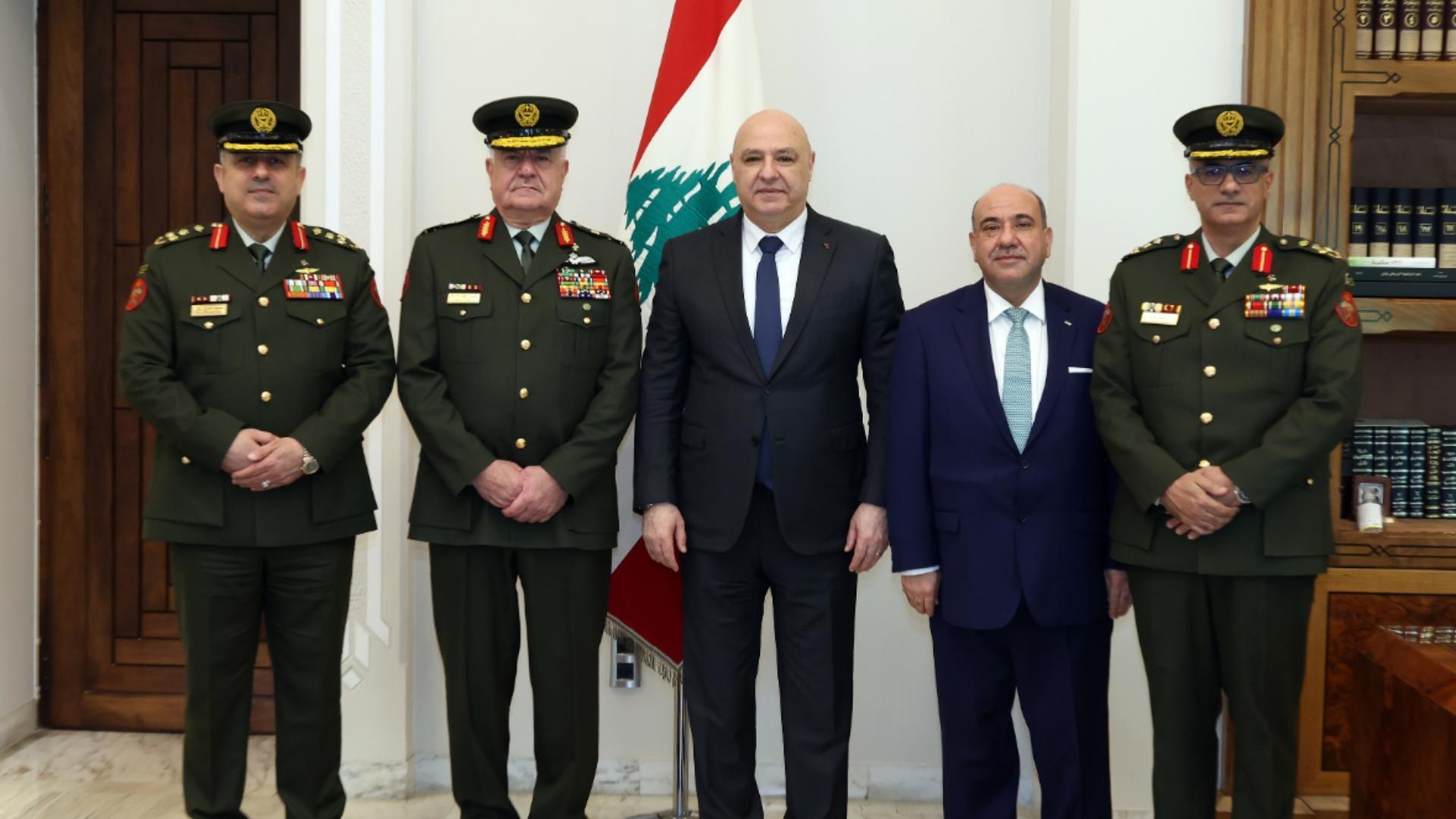 قائد الجيش الأردني في بعبدا: ندعم الجيش اللبناني بالعتاد والتدريب