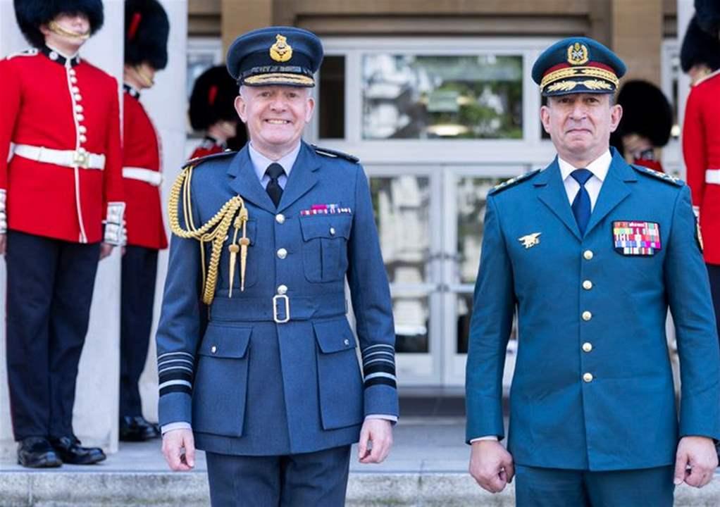 قائد الجيش اللبناني يبحث في بريطانيا دعم الجيش وتعزيز التعاون العسكري