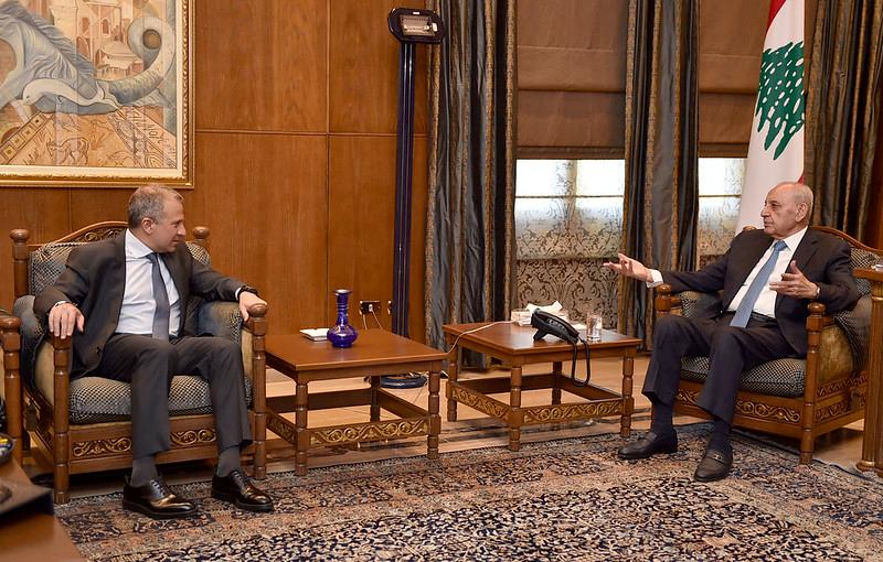 باسيل من عين التينة: متفقون مع بري على رفض الفتنة وحماية الجيش