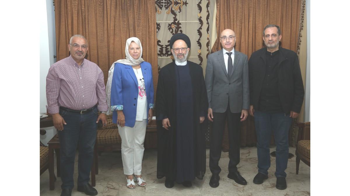 فضل الله يستقبل وفدًا من دار الأيتام الإسلامية