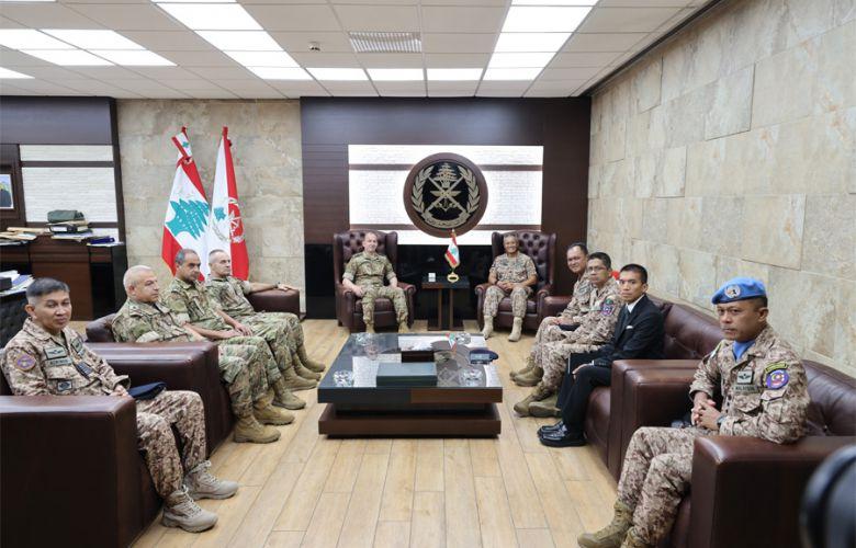 العماد رودولف هيكل يستقبل قائد القوة المشتركة الماليزية