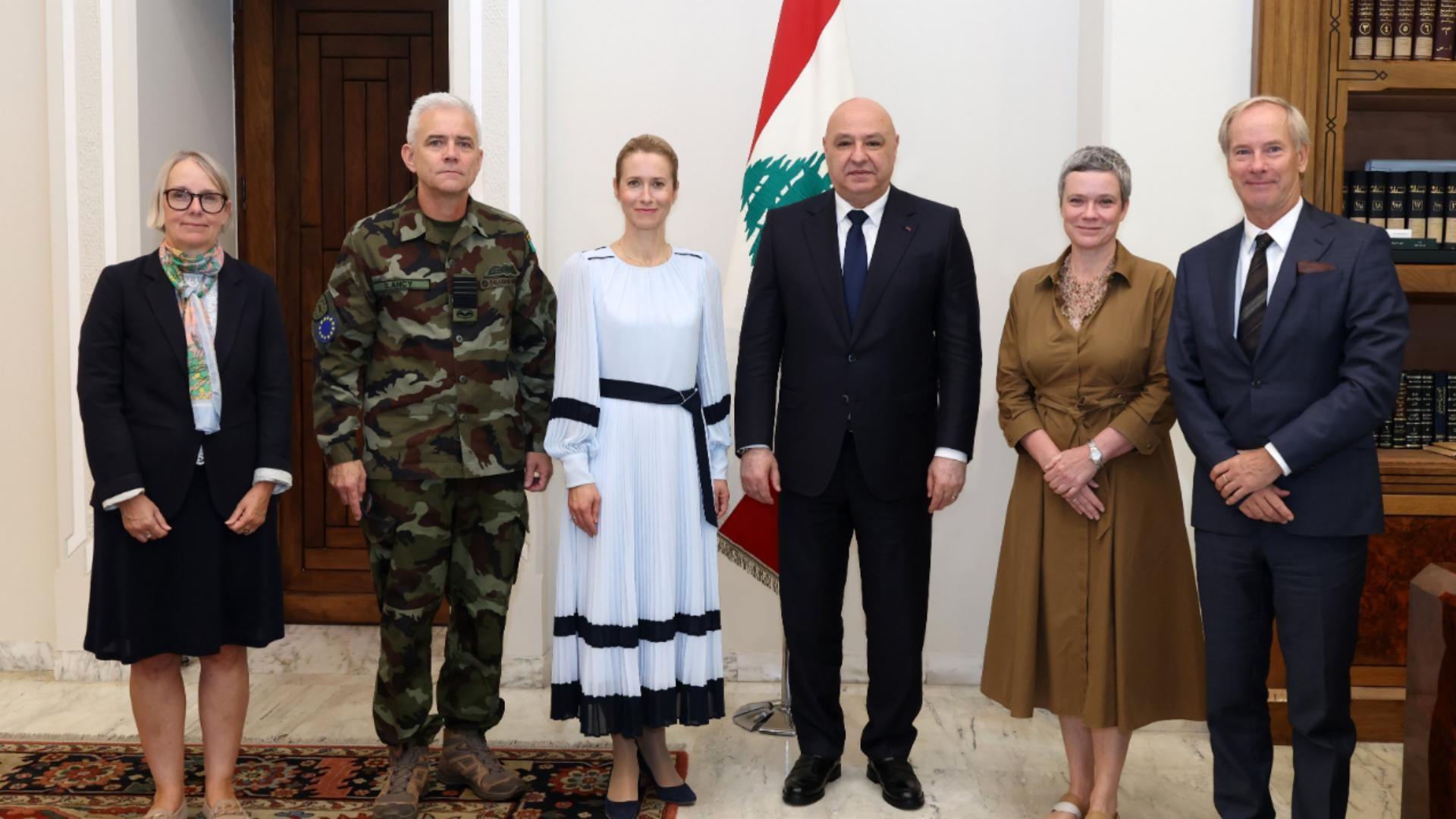 الرئيس عون لكالاس:الاتفاق الوسيلة الوحيدة لانهاء العداء بين لبنان وإسرائيل