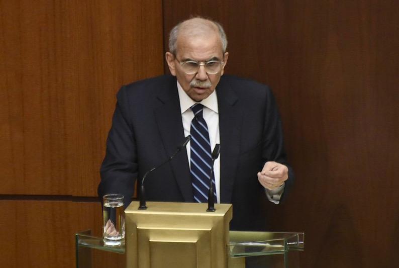 نواف سلام: أجدد تضامن لبنان الكامل مع المملكة العربية السعودية
