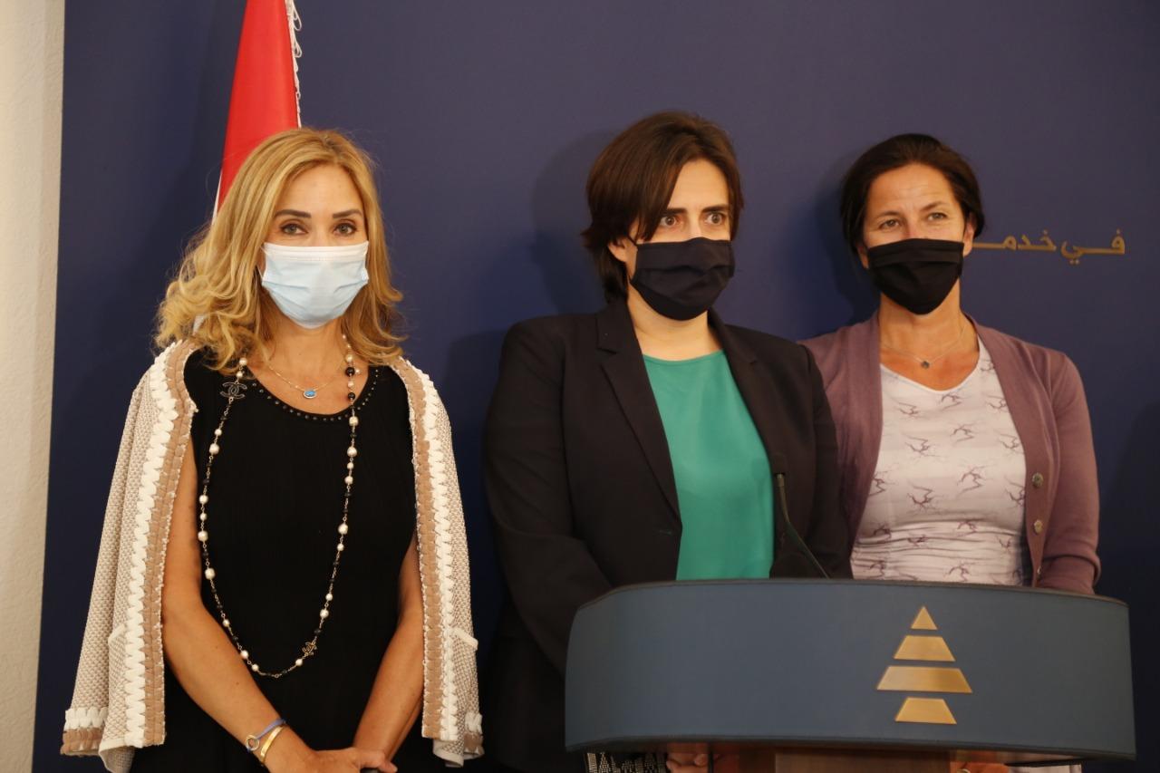 سفيرات سويسرا وكندا والنروج في بيت الكتائب المركزي : لتنفيذ الاصلاحات وتطبيق القرارات الدولية