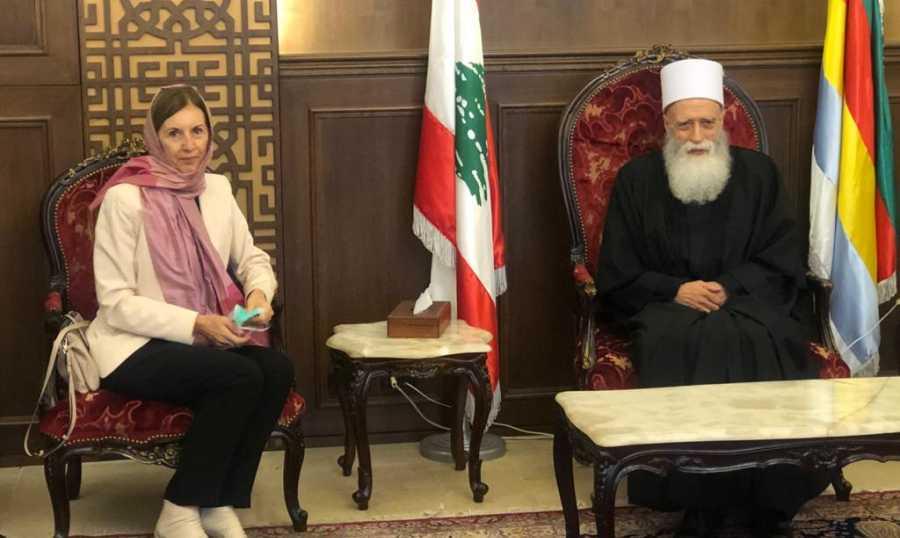 شيخ العقل يستقبل سفيرة إيطاليا وحمادة