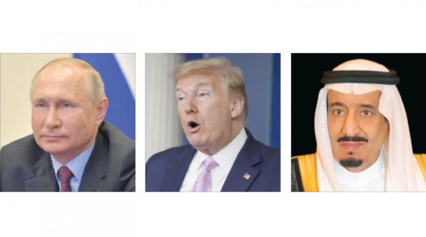 خادم الحرمين وترمب وبوتين يؤكدون على أهمية استقرار أسواق الطاقة بحثوا في اتصال هاتفي مشترك التعاون لبلوغ الهدف