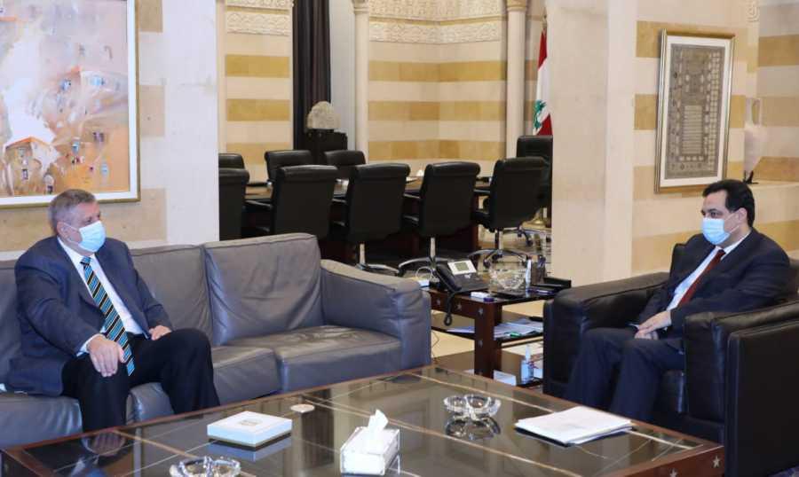 دياب عرض الاوضاع مع كوبيتش وسفير الصين