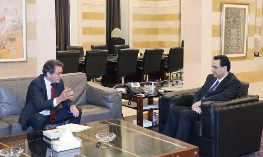 دياب عرض مع سفير المانيا لخطة الحكومة المالية وملف الكهرباء