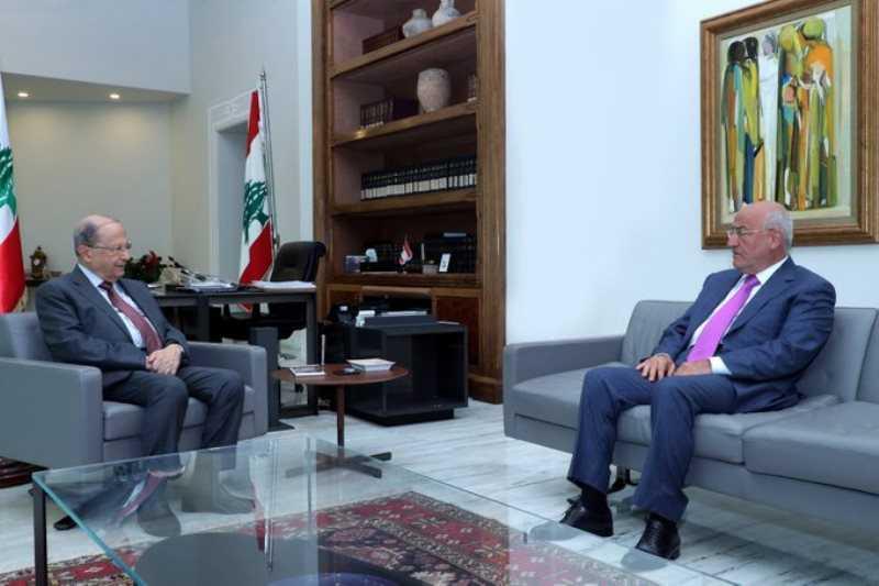 عون يلتقي العريضي موفدا من جنبلاط