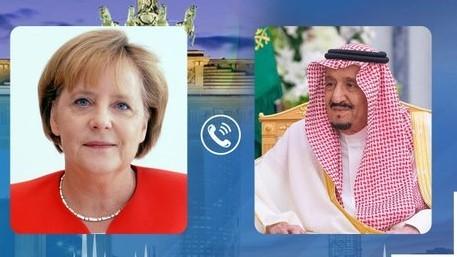 خادم الحرمين وميركل بحثا العلاقات الثنائية والتصدي للتطرف والإرهاب
