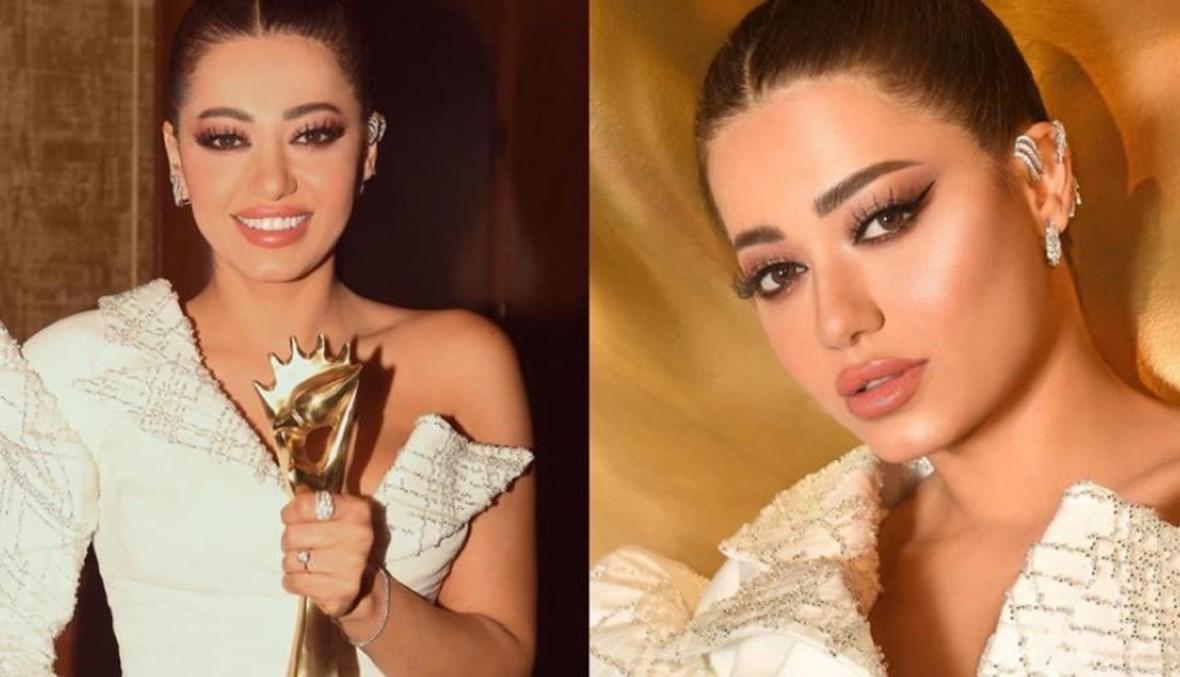 رحمة رياض تحصد جائزة الأغنيّة الخليجيّة للعام وتبهر الحضور بأناقة الأبيض
