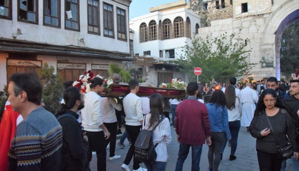 مسيحيو دمشق يستعيدون تقاليد "الجمعة العظيمة" بـ"آمال القيامة"