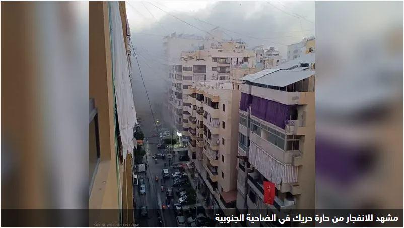 انفجار ضخم في الضاحية الجنوبية لبيروت