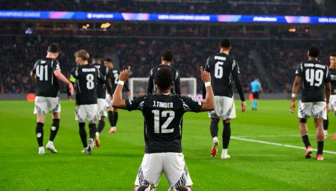 أرسنال يستعرض في دوري أبطال أوروبا من دون نجومه أرسنال يضع قدماً في الدور ربع النهائي لدوري أبطال أوروبا