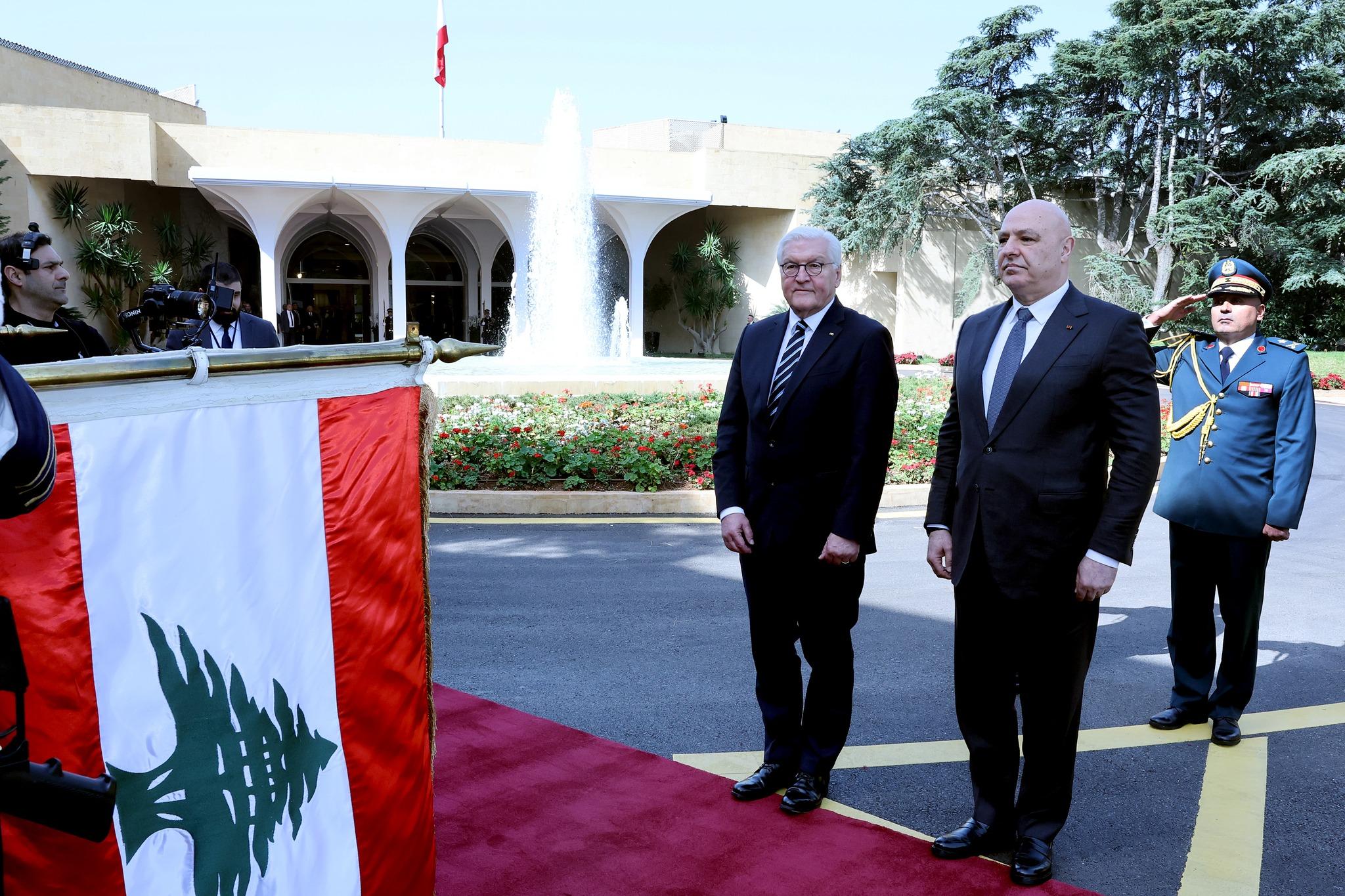 عون: عهدنا ان نحقق مصلحة لبنان اولا.. شتاينماير: المانيا الى جانب الجيش