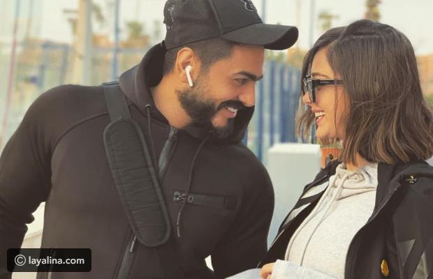 تامر حسني يحتفل بعيد ميلاد زوجته بسمة بوسيل بطريقة غاية في الرومانسية