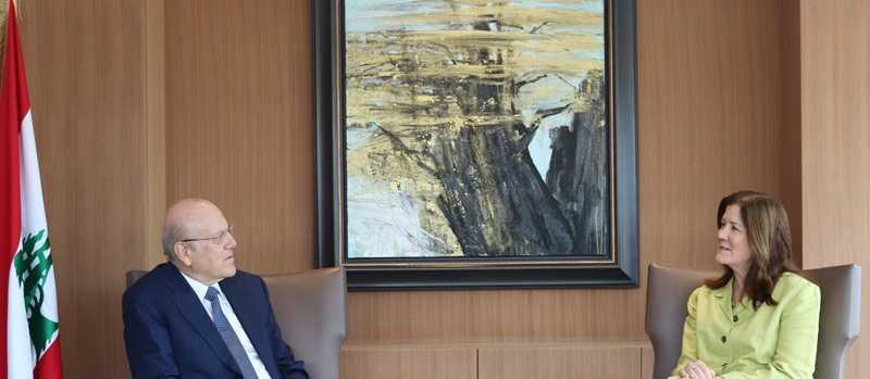 الرئيس نجيب ميقاتي استقبل السفيرة الاميركية