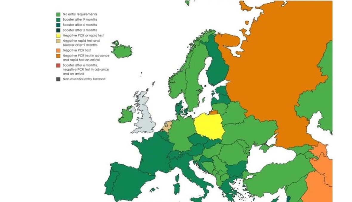 خريطة الدول من حيث قيود السفر بسبب فيروس كورونا