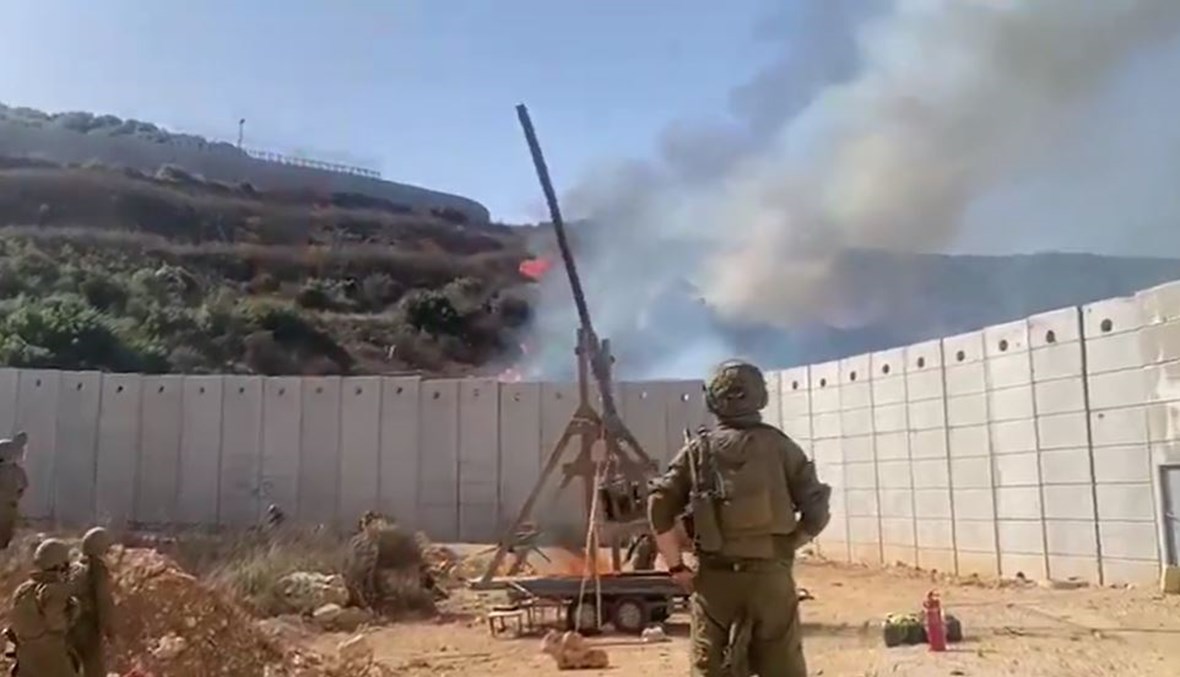 الجيش الإسرائيلي يستخدم المنجنيق لإطلاق القنابل الحارقة على لبنان
