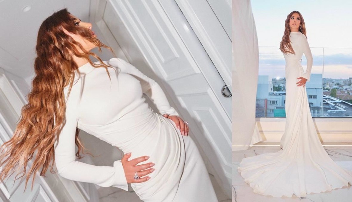 نجوى كرم تتألّق بفستان زفافها الأبيض في رومانيا والنهار العربي تكشف إسم المصمّم (صور وفيديو)